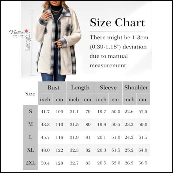 Women's Sherpa Fleece Shacket Oversized Lapel Button Down Coat with Pockets - Picture 5 of 5